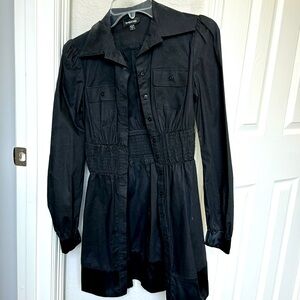 Bebe - black shirt dress - size small